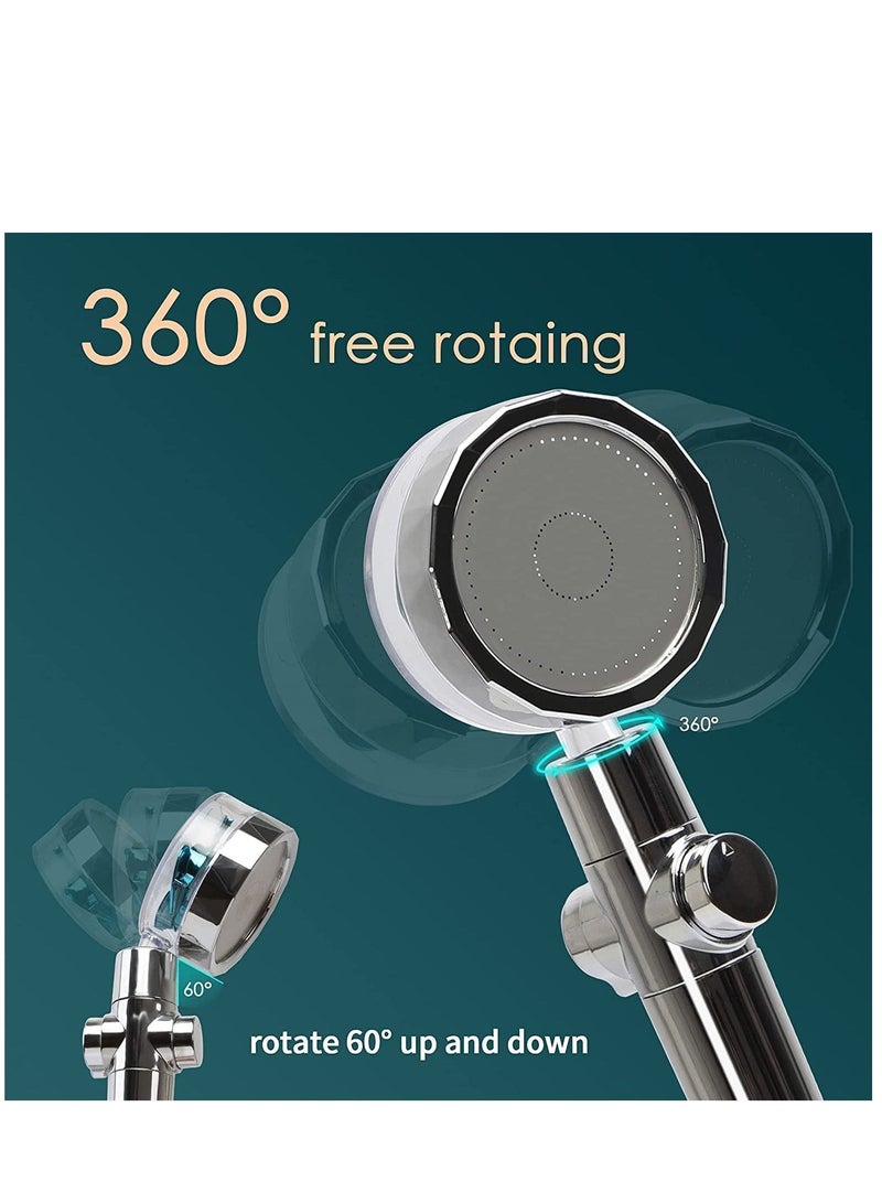 Arabest Swivel hand shower head High pressure showerhead with filter and hose - Image 5