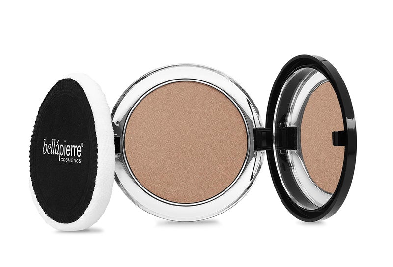 bellapierre Compact Mineral Bronzer Beautifully Warms for a Sun Kissed Glow Infused with Nourishing Jojoba NonToxic Paraben Free Formula Peony 03 Oz