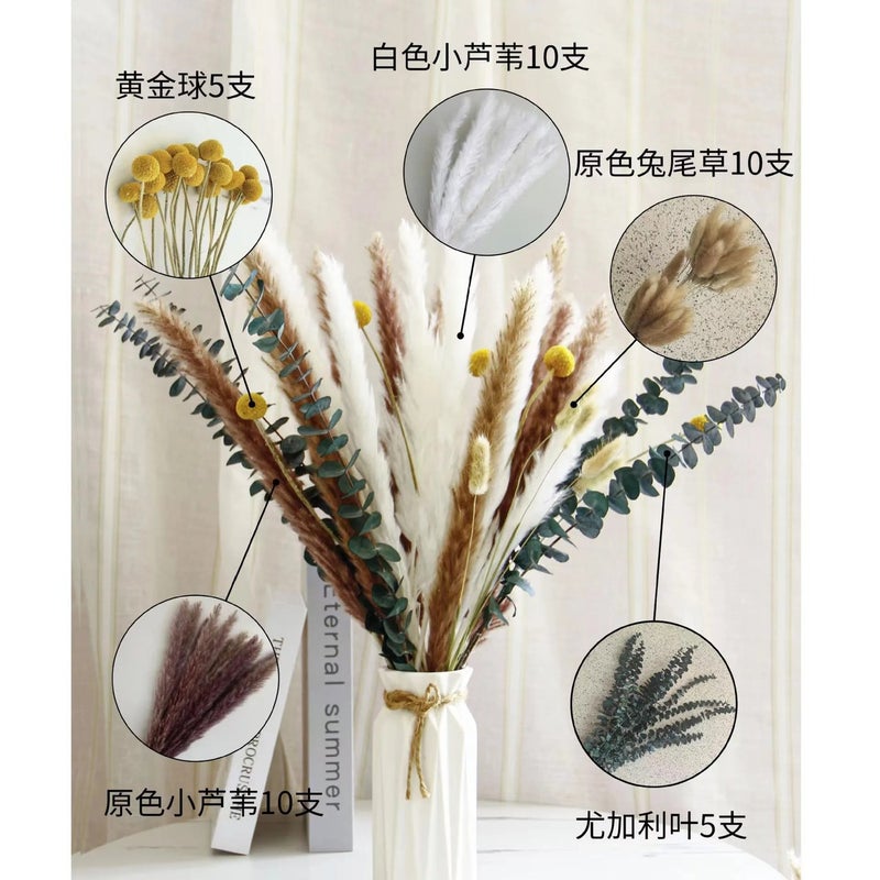 Handpicked Eco Eucalyptus Dried Flowers - Organic Rustic Wedding Bouquet & Christmas Home Decor - Budget-Friendly Dried Plants Arrangement - Image 1