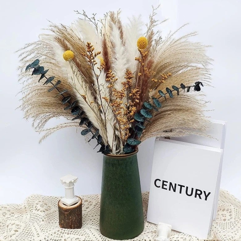 Handpicked Eco Eucalyptus Dried Flowers - Organic Rustic Wedding Bouquet & Christmas Home Decor - Budget-Friendly Dried Plants Arrangement - Image 2