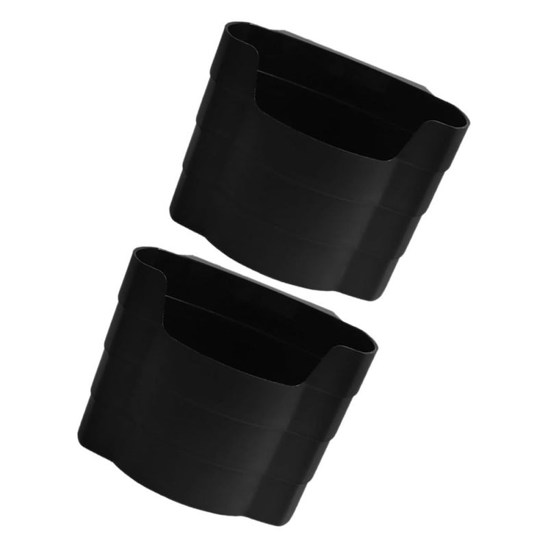 Leakproof Car Trash Can Air Vent Cup Holder 2pcs Set Black for Travel Daily Use - Image 2