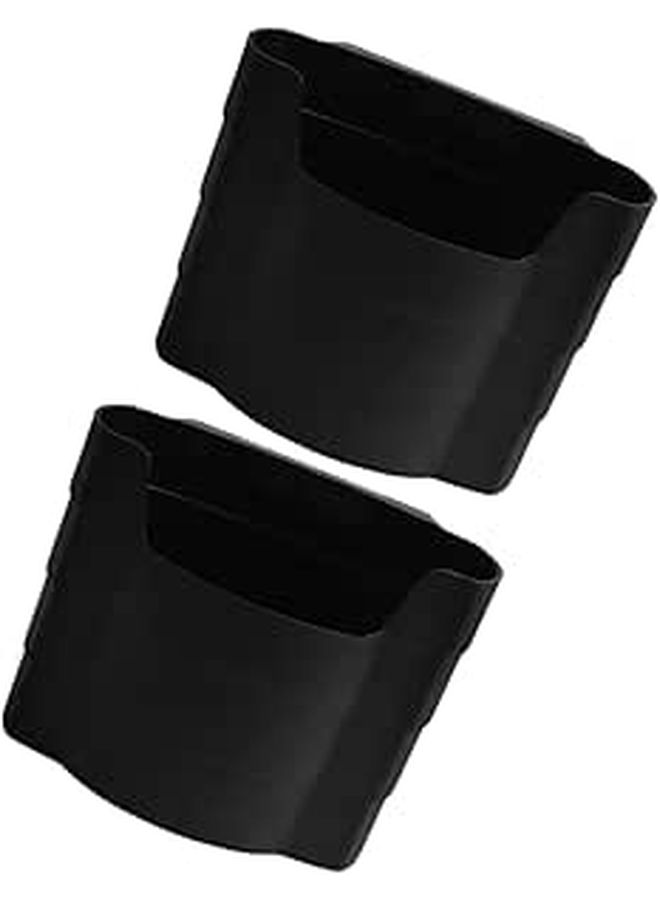 Leakproof Car Trash Can Air Vent Cup Holder 2pcs Set Black for Travel Daily Use - Image 1