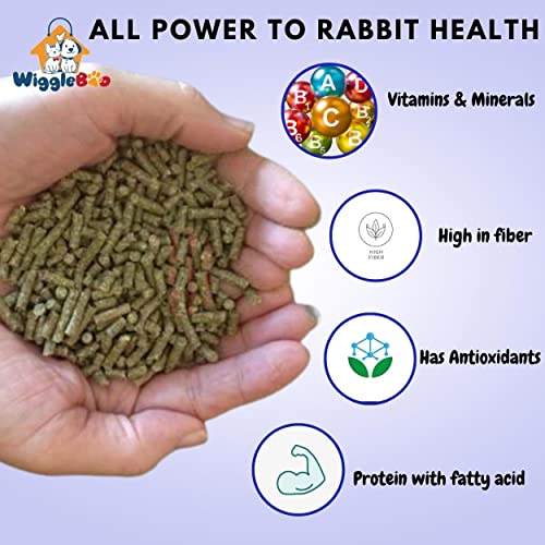 WiggleBoo Rabbit Pellet Food Rich in Vitamins D, Minerals,Calcium & Healthy Food for All Kinds of Rabbit Every Bite Have Nutrition (450gm) - Image 5
