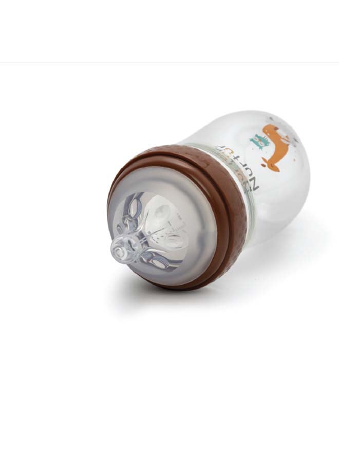 Nurtur Nurtur Cozi - 240Ml Anticolic Glass Feeding Bottle - Wide neck - Brown  - Image 4