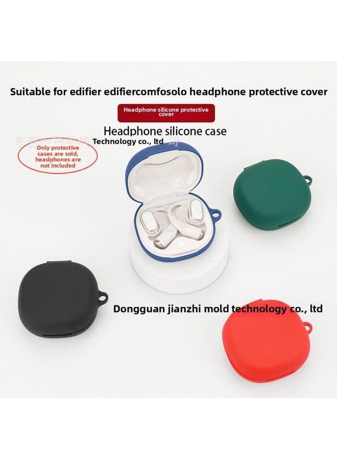Edifier Comfo Solo Silicone Protective Case Soft Rubber Shell Charging Case Storage Bag For Headphones Durable Cover Protection-Color:Dark Blue-Model:Comfo Solo