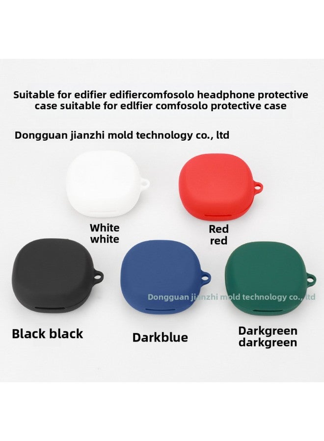 Edifier Comfo Solo Silicone Protective Case Soft Rubber Shell Charging Case Storage Bag For Headphones Durable Cover Protection-Color:Dark Blue-Model:Comfo Solo