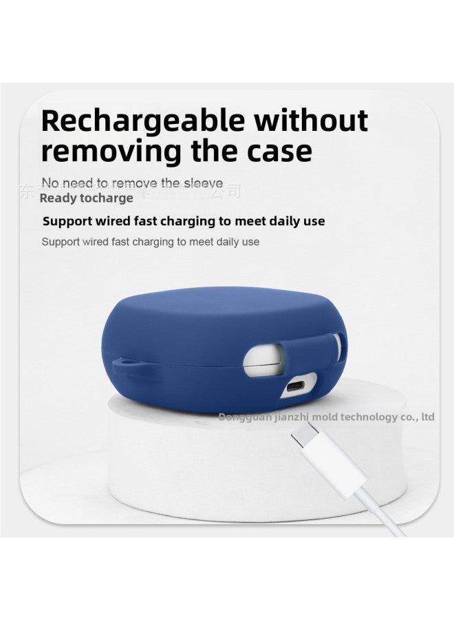 Edifier Comfo Solo Silicone Protective Case Soft Rubber Shell Charging Case Storage Bag For Headphones Durable Cover Protection-Color:Dark Blue-Model:Comfo Solo