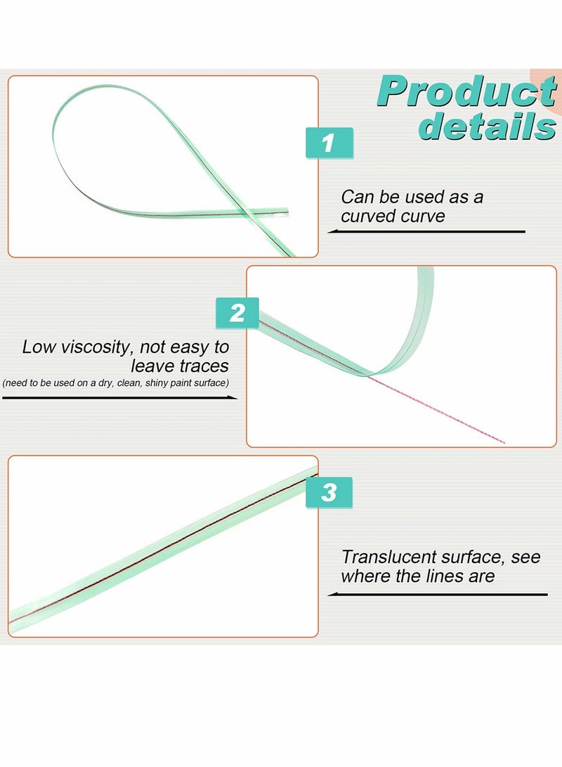 Zikra Vinyl Wrap Cutting Tape Vinyl Wrap Edge Detailer Tape Finish Line Tape Roll Finish Line Vinyl Wrap Tool Car Wrapping Tape for Car Auto Motorcycle Boat Graphic Decal, 33 Ft(10M), Green - Image 4