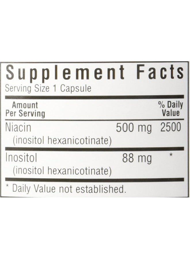 Bluebonnet Nutrition Flush-Free Niacin 500mg, for Nutritional Cardiovascular Support Vegetable Capsules, Soy/Dairy/Gluten Free, Non-GMO, Kosher Certified, Vegan, White, 120 Count - Image 4