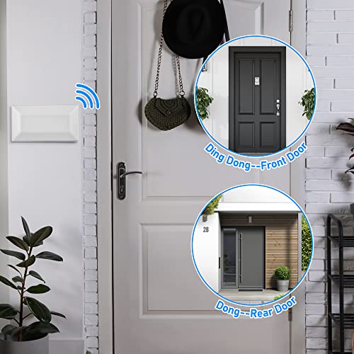 Saillong Wired Doorbell Chime, 16V 10VA Front and Rear Door Chime for Home Wall Inside, Compatible with Doorbell Botton and Transformer, Two Loud Sounds - Image 3