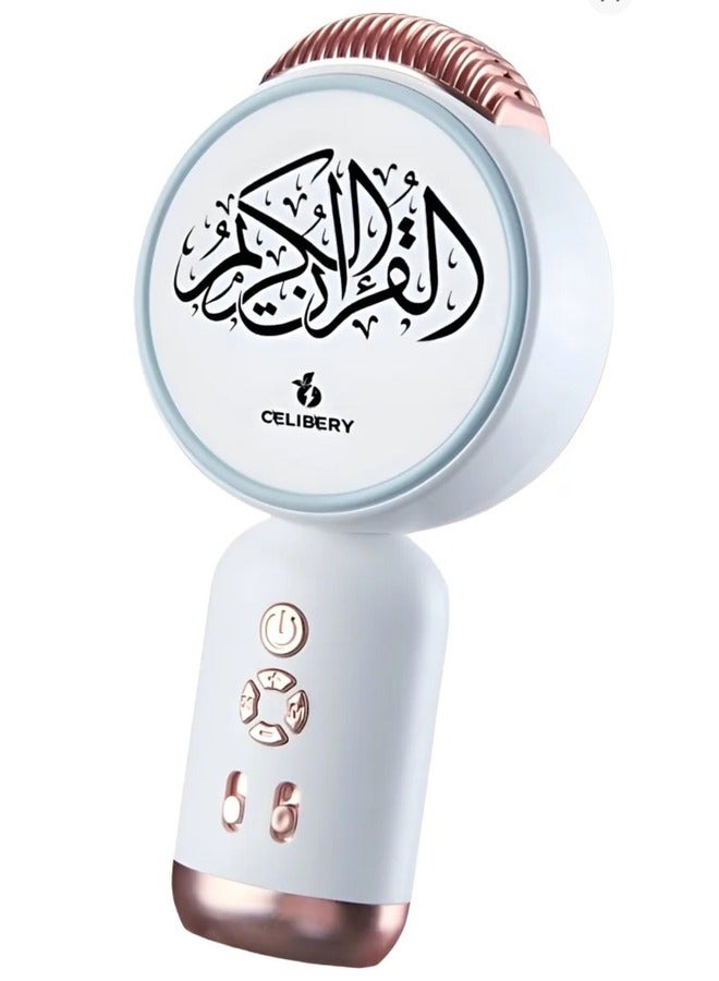 CELIBERY Quran Speaker Microphone with Bluetooth Support, White  - Image 1