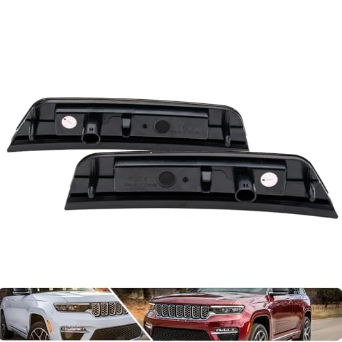 Mingrui test 2PCS Amber Led Side Marker Lights for 2021-2024 J'eep Grand Cherokee L, 2022-2024 Grand Cherokee WL Led Indicator Turn Signal Light Kit Smoked Lens Front Bumper Clearance Light OEM Replacement - Image 3
