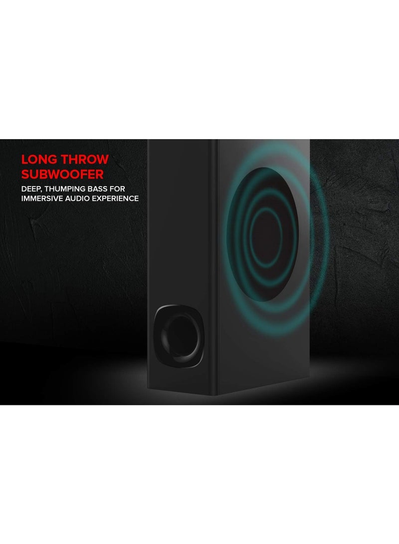 CREATIVE Stage 2.1 Channel Soundbar with Subwoofer for TV, Computer and Ultrawide Screens, Bluetooth/Optical Input/TV ARC/AUX Input, Remote Control and Wall Mounting Kit  - Image 2