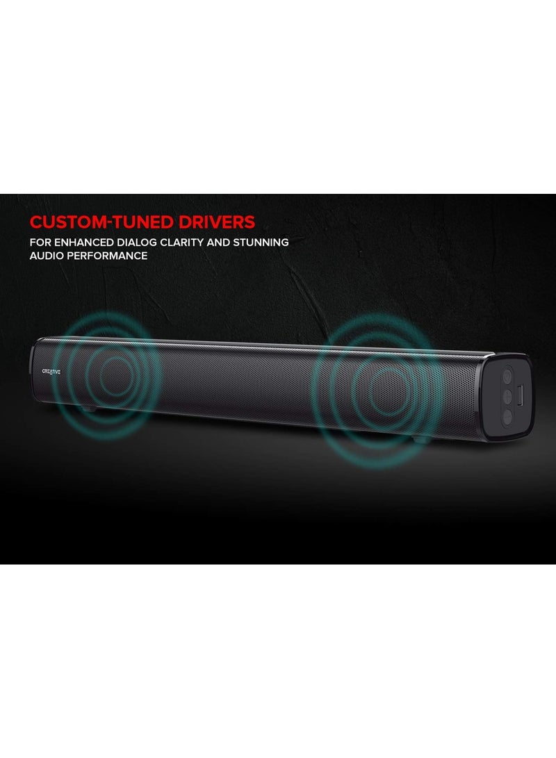 CREATIVE Stage 2.1 Channel Soundbar with Subwoofer for TV, Computer and Ultrawide Screens, Bluetooth/Optical Input/TV ARC/AUX Input, Remote Control and Wall Mounting Kit  - Image 3