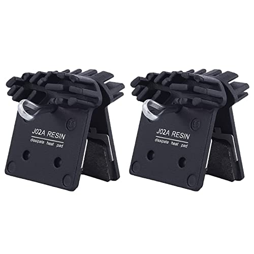 JFOYH 2 Pairs J02A Resin Disc Brake Pads with Cooling Fin, Compatible with XTR M9000/DEORE XT M8100/DEORE XT M8000/DEORE XT M780/SLX M7100/SLX M7000/SLX M670/SLX M660/DEORE M6100/DEORE M5100 - Image 1