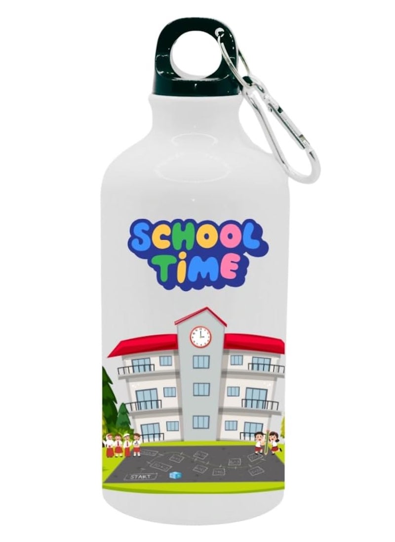 SiestaSafari Kids Water Bottle, 500ml, School Time Print, for School, Travel, Activities, Girls, Boys  - Image 1