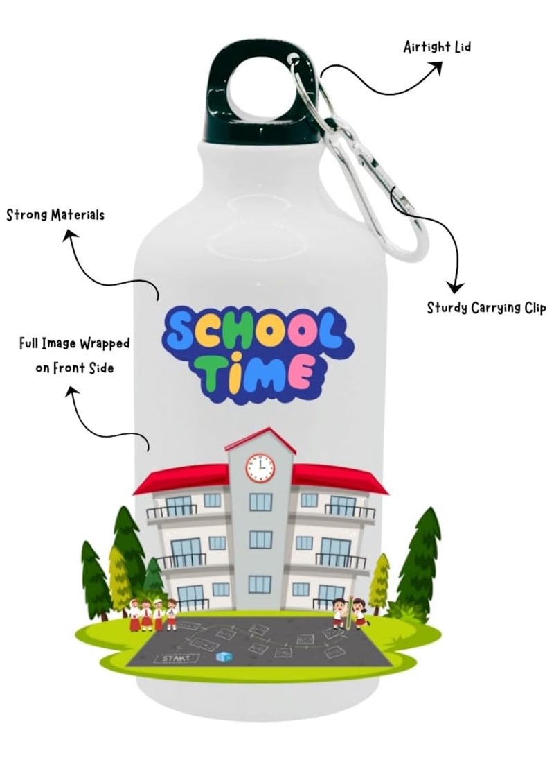 SiestaSafari Kids Water Bottle, 500ml, School Time Print, for School, Travel, Activities, Girls, Boys  - Image 2