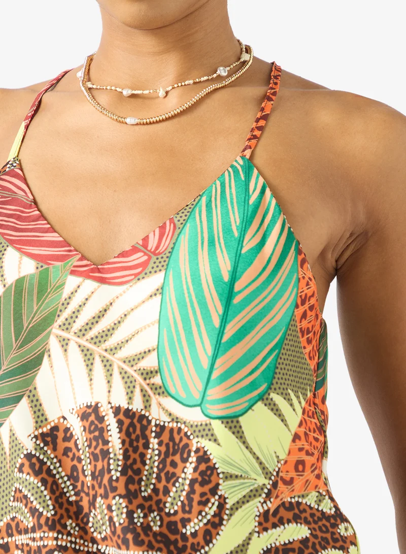 ايلا بلوزة كامي بطبعة النخيل