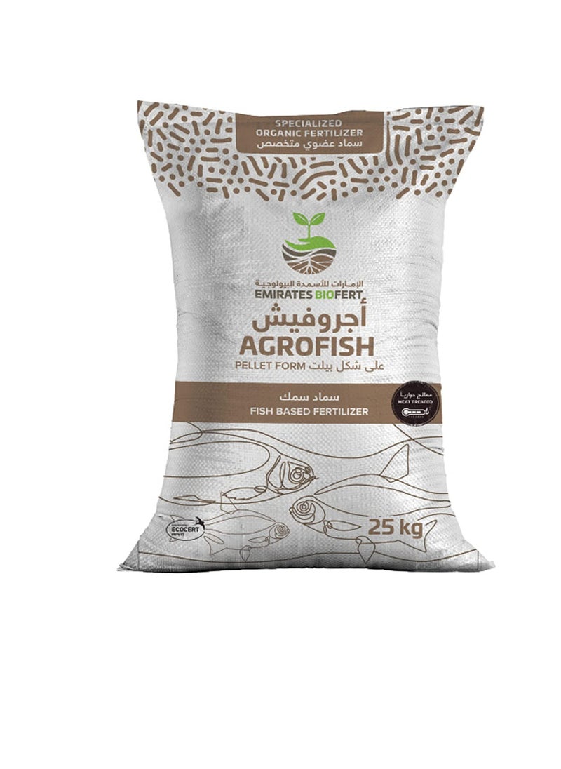 Emirates - Agro Fish Manure Heat Treated UAE Ministry Approved Organic Fertilizer 25 Kgs No.1 Choice of Organic Growers - Image 1