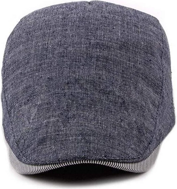 Valkyrie Italian Style Men's Cap Hat Buckle Adjustable Sweatproof Plain Men's Navy Blue