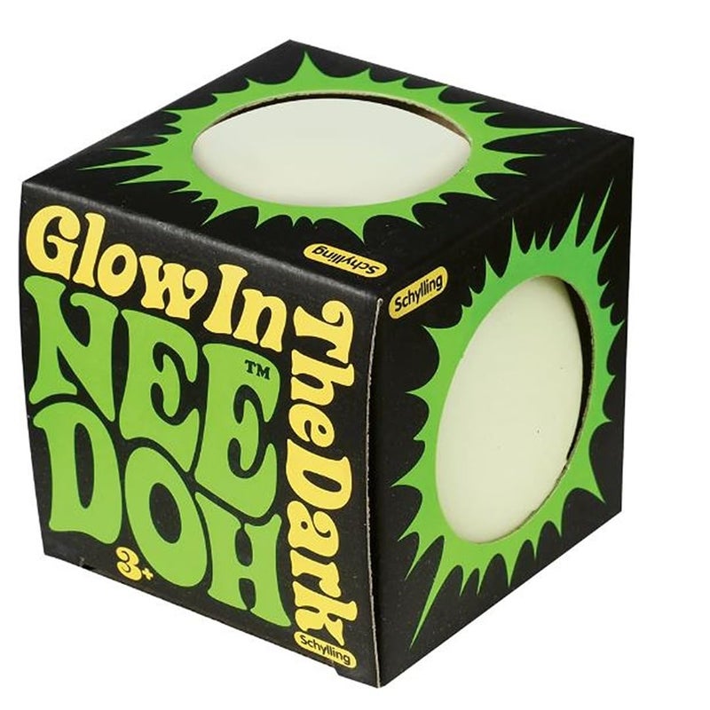 Schelling Needoh توهج في الظلام The Groovy Glowing Glob - Squishy Squeezy Stretcy Calls - مجموعة من 2