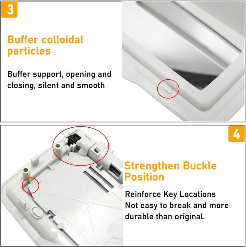 Abodvu Right Side Sun Visor Vanity Mirror Cover for Mercedes Benz - Image 5