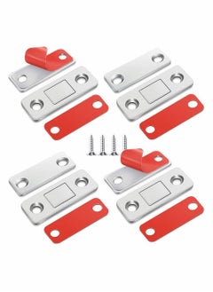 Y&D 4 Pack Magnetic Door Catch, Ultra Thin Cabinet Magnets Stainless Steel Adhesive for Kitchen Closet Drawer Latch  - Image 1