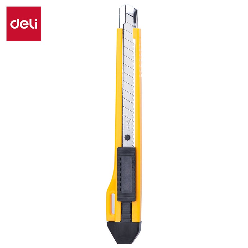 ديلي مشرط قطع احترافي بشفرة قابلة للكسر مع 13 جزء وشفرة فولاذ SK5 – أصفر - Image 1