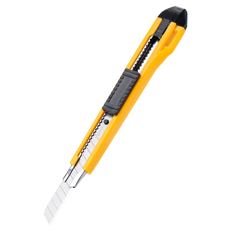 ديلي مشرط قطع احترافي بشفرة قابلة للكسر مع 13 جزء وشفرة فولاذ SK5 – أصفر - Image 3