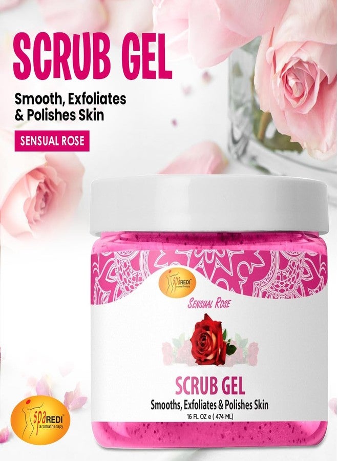 SPA REDI - Exfoliating Scrub Pumice Gel, Sensual Rose, 16 oz - Manicure, Pedicure and Body Exfoliator Infused with Hyaluronic Acid, Amino Acids, Panthenol and Comfrey Extract - Image 2