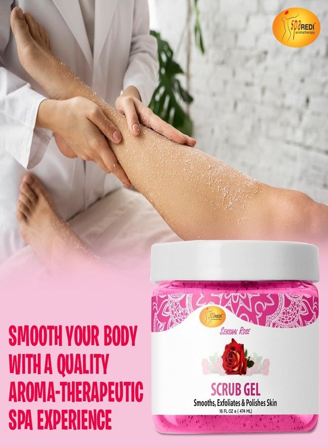 SPA REDI - Exfoliating Scrub Pumice Gel, Sensual Rose, 16 oz - Manicure, Pedicure and Body Exfoliator Infused with Hyaluronic Acid, Amino Acids, Panthenol and Comfrey Extract - Image 3