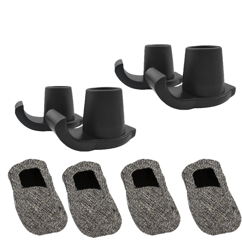 Walker Ski Glides for1 18 Inch TubesHeavy Duty Durable Coaster Cap Gliders for Medical Folding WalkerProvides Safety Stability 4 Slides and 4 Smooth Sock Pad Covers