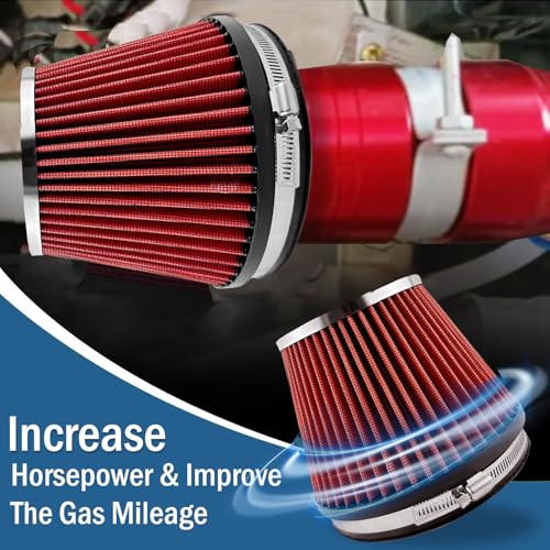 TBYUM Universal Clamp-On Air Intake Filter, High Performance, Washable Filter, Replacement Air Filter, Flange Diameter 6inch/152mm (Red) - Image 5
