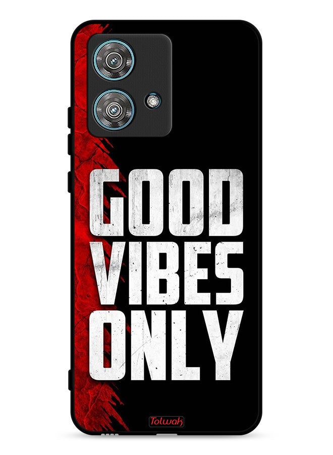 Tolwak Motorola Edge 40 Neo 5G Protective Case Cover Good Vibes Only  - Image 1