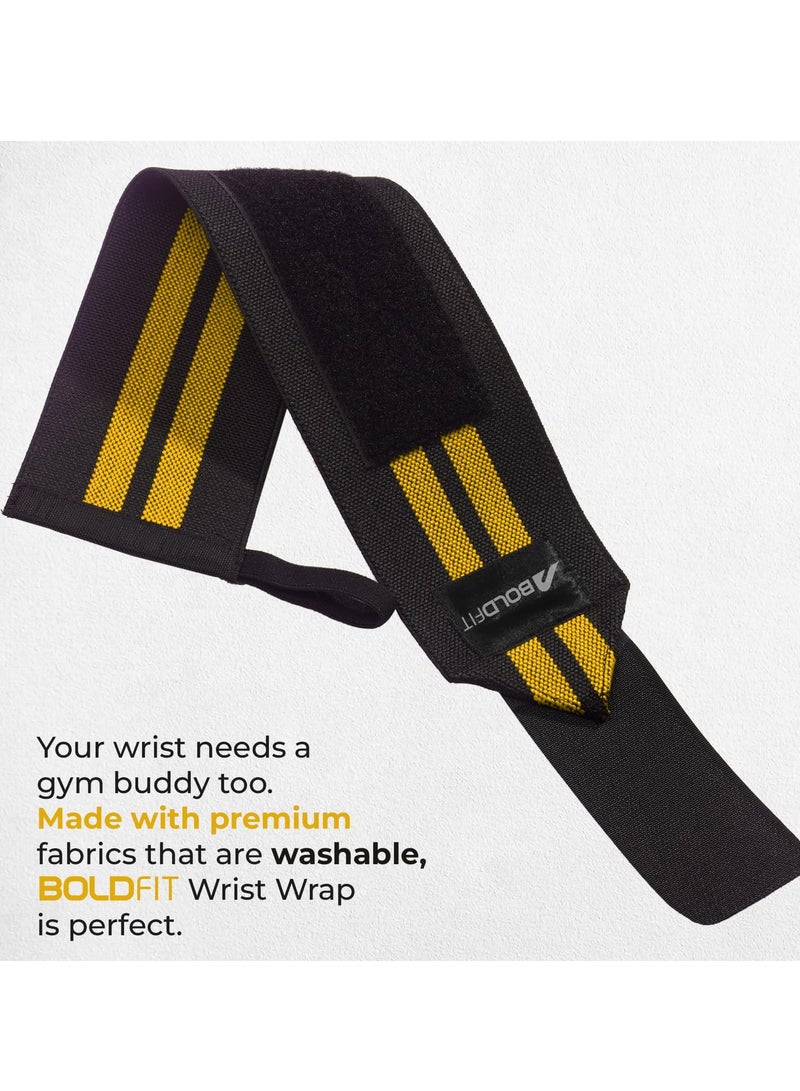 BOLDFIT Wrist Supporter For Gym Wrist Band For Men Gym & Women With Thumb Loop Straps - Wrist Wrap Gym Accessories For Men Hand Grip & Wrist Support Sports Straps For Gym, Weightlifting  - Image 4