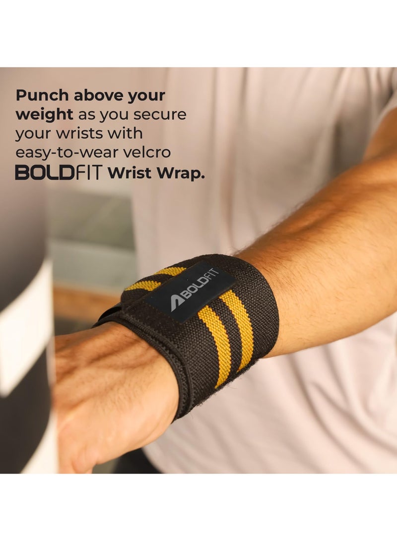 BOLDFIT Wrist Supporter For Gym Wrist Band For Men Gym & Women With Thumb Loop Straps - Wrist Wrap Gym Accessories For Men Hand Grip & Wrist Support Sports Straps For Gym, Weightlifting  - Image 5