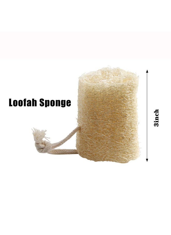 FEBSNOW - Loofa Body Scrubber - 4 Pcs Exfoliating Loofah Back Scrubber Natural Luffa Shower Bath Sponge Exfoliating Washcloth Face Scrubber Pad For Deep Clean & Invigorate Your Skin - Image 1