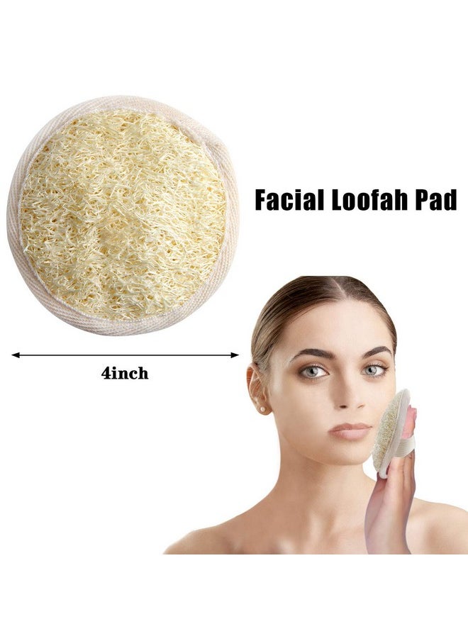 FEBSNOW - Loofa Body Scrubber - 4 Pcs Exfoliating Loofah Back Scrubber Natural Luffa Shower Bath Sponge Exfoliating Washcloth Face Scrubber Pad For Deep Clean & Invigorate Your Skin - Image 1
