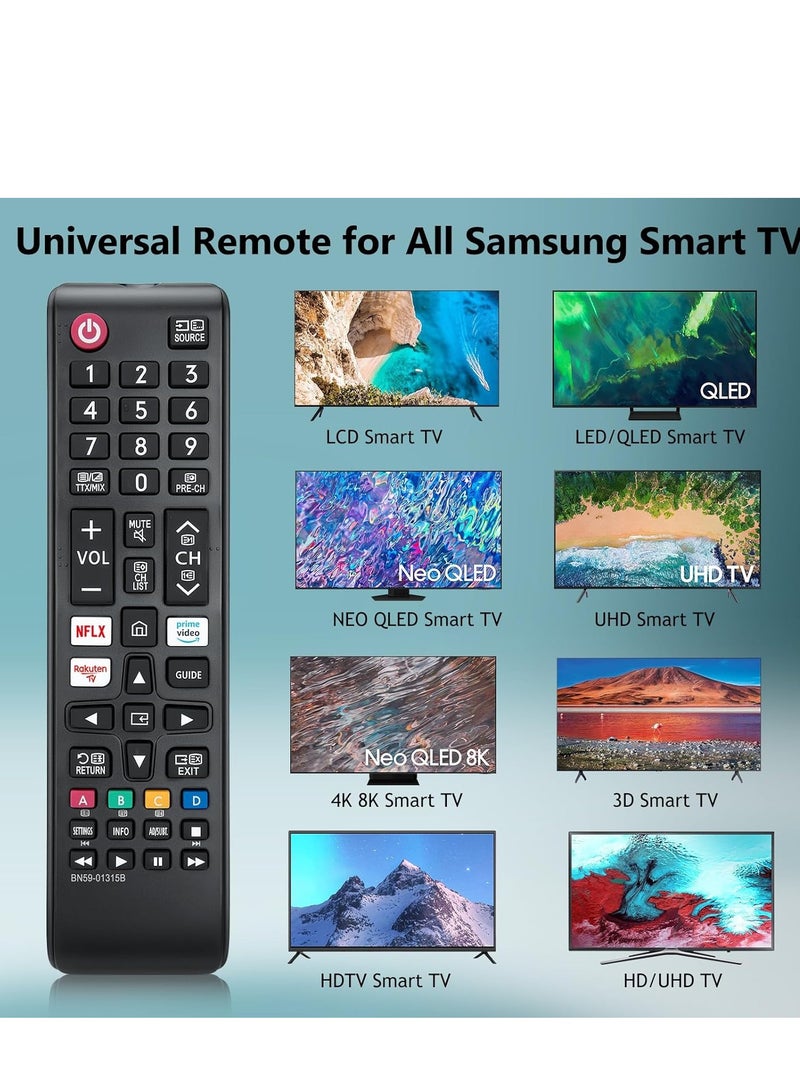 ELTRAZONE Samsung Universal Remote Control Compatible with Samsung Smart TV LCD LED QLED UHD FHD HD TV – Replacement Remote Control with Netflix/Prime Video Button - Image 3