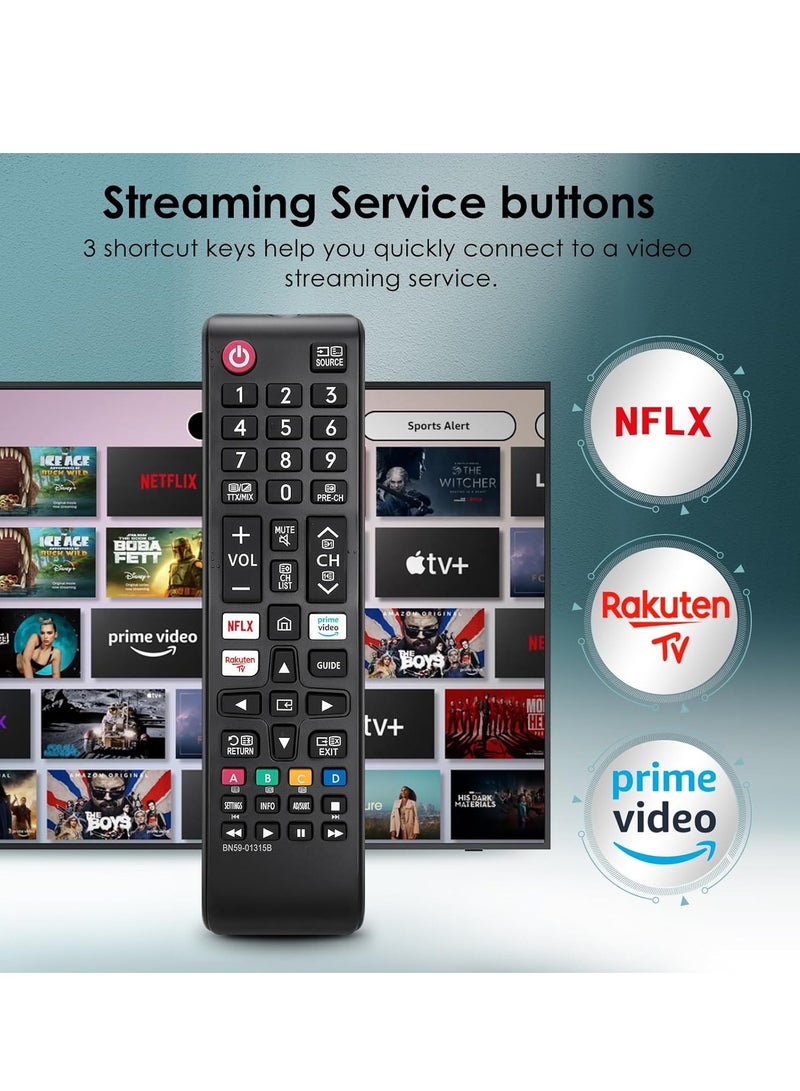 ELTRAZONE Samsung Universal Remote Control Compatible with Samsung Smart TV LCD LED QLED UHD FHD HD TV – Replacement Remote Control with Netflix/Prime Video Button - Image 4