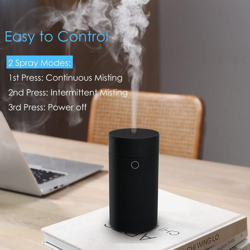 AoMck Car Diffuser for Essential Oils, Car Air Fresheners Fragrance Humidifiers, USB Powered Portable Cool Mist Ultrasonic Humidifiers for Car Home Office Bedroom (Thread Black) - Image 2