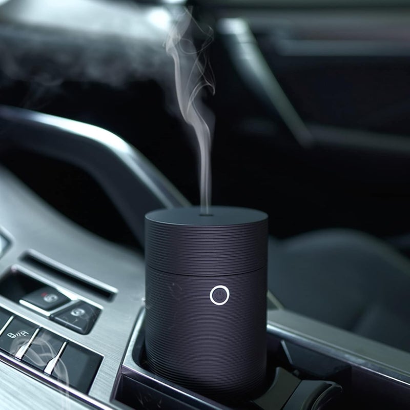 AoMck Car Diffuser for Essential Oils, Car Air Fresheners Fragrance Humidifiers, USB Powered Portable Cool Mist Ultrasonic Humidifiers for Car Home Office Bedroom (Thread Black) - Image 1