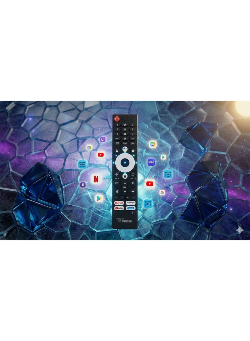frisher Fresh Smart TV Remote Control with Voice Search & One-Touch Hotkeys - Image 2