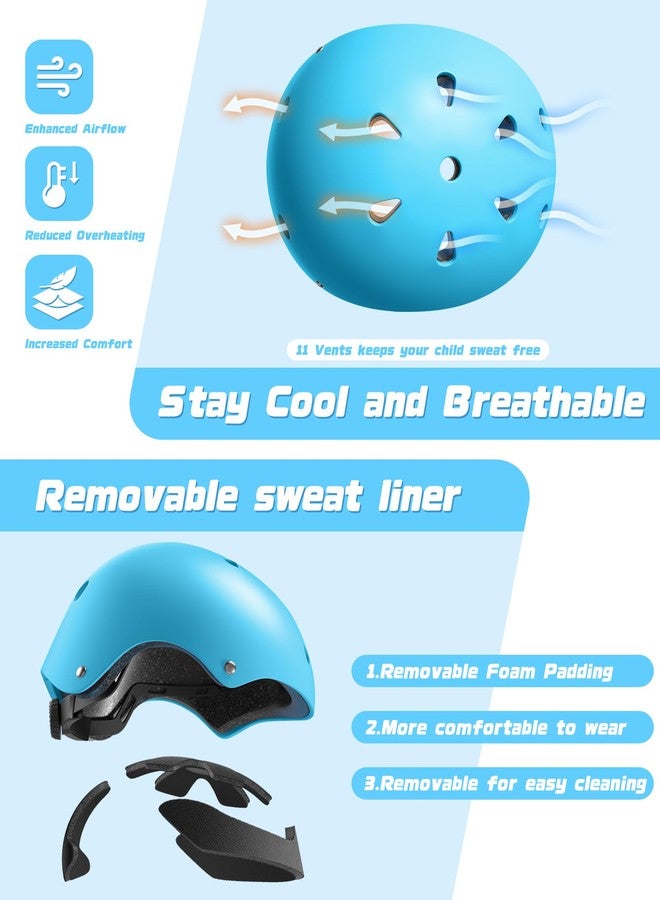 DARME Kids Bike Helmet Set, Adjustable Helmet for Ages 3-15 Year Boys Girls, Pad Set with Knee and Elbow Pads for Bike, Roller, Skating, Scooter, Longboard and More Sports - Image 5