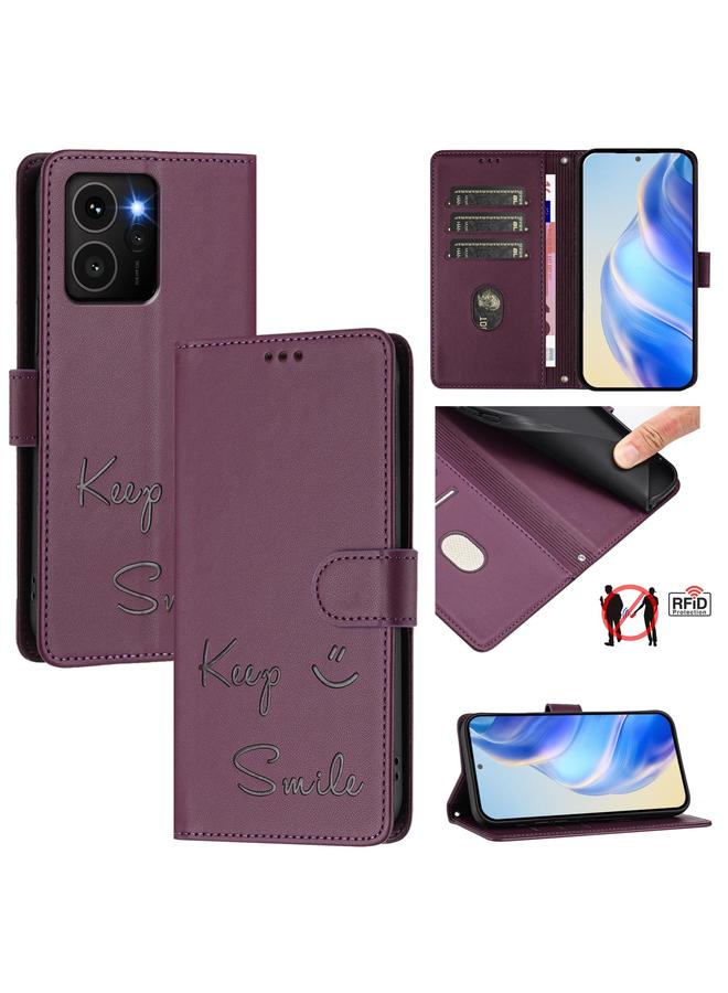 زبون جراب هاتف HMD Skyline Smile من الجلد المنقوش بتقنية RFID - Image 1