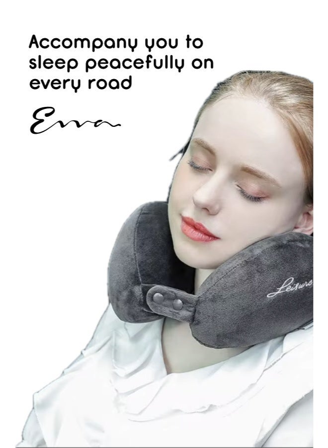 Evva Versatile & Adjustable U-Shaped Travel Neck Pillow: Ultimate Headrest Support for Airplanes, Cars, and Office Sleeping - Image 2