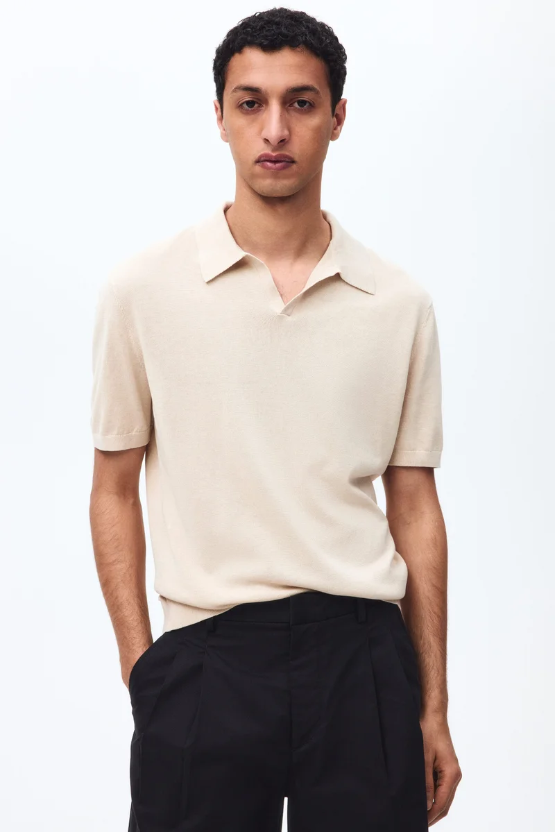 Regular Fit Silk-blend polo shirt