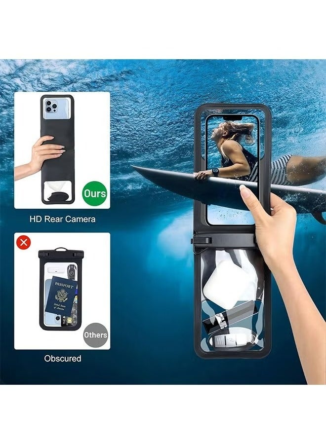 X-level Double Space Waterproof Bag Case Cover for Phone, Waterproof Phone Lanyard Case with iPhone 15/14/13/12 Pro Max, Phone Waterproof Pouch for Vacation Beach Pool Kayak Cruise Travel Essentials - Image 5