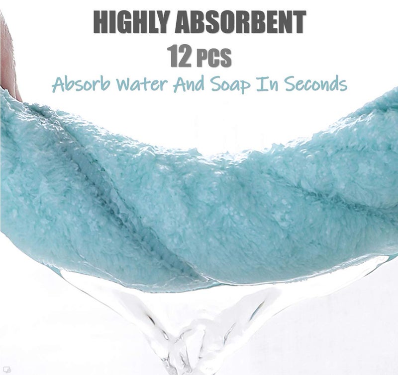 Spotted Play 12 Pack Baby Washcloths - Extra Absorbent and Soft Wash Clothes for Newborns, Infants and Toddlers - Suitable for Baby Skin and New Born - Microfiber Coral Fleece 12x12 Inches - Image 4