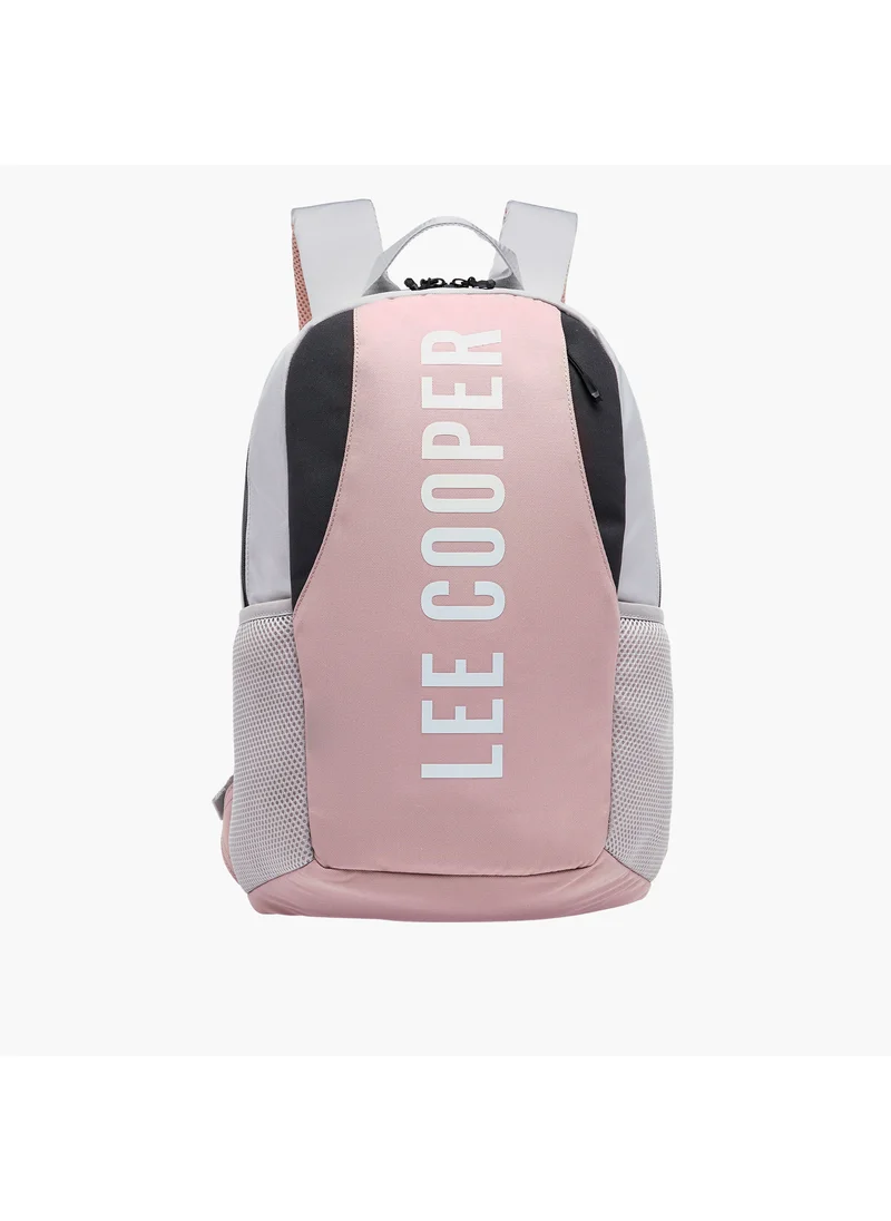 لي كوبر Lee Cooper Print Backpack with Adjustable Shoulder Straps and Zip Closure